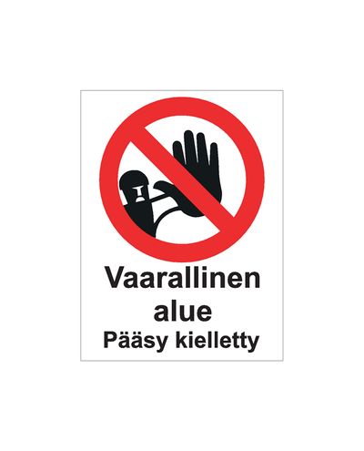 Dangerous area no entry, Sticker, 200x300 mm