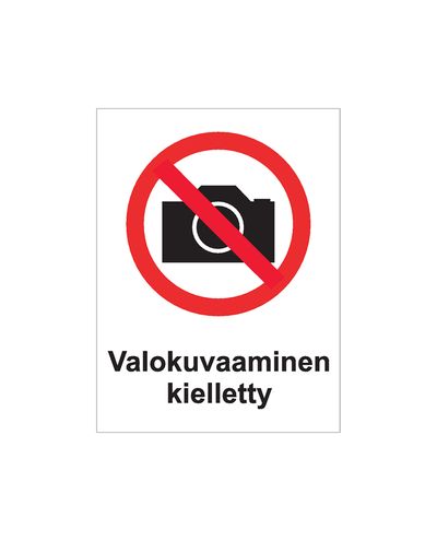 Photography prohibited, Sticker, 200x300 mm