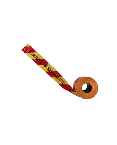 Tape red/yellow 80mm x 500m/roll (Rescue department access prohibited) Tape red/yellow 80mm x 500m/roll (Rescue department access prohibited)