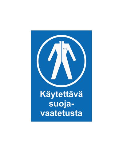 Wear protective clothing, Sticker, 200x300 mm