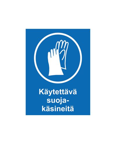 Wear protective gloves, Sticker, 200x300 mm