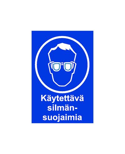 Wear eye protection, Sticker, 200x300 mm