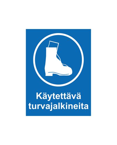 Wear safety shoes, Sticker, 200x300 mm