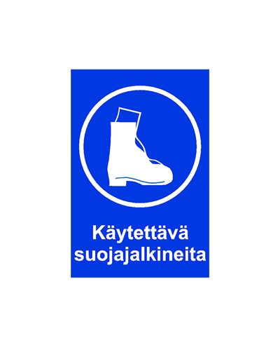 Wear safety shoes, Sticker, 200x300 mm