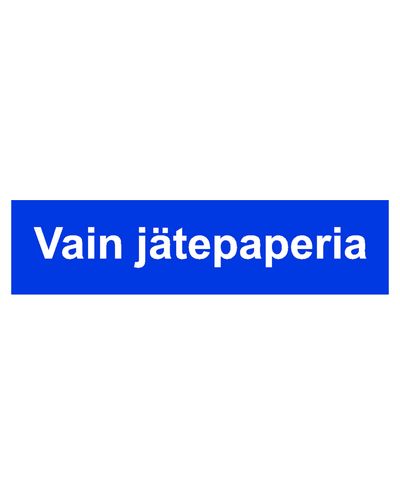 Only waste paper, Sticker, 400x100 mm
