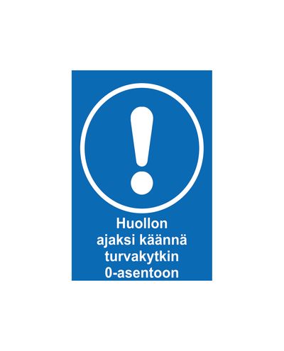For maintenance, Sticker, 200x300 mm