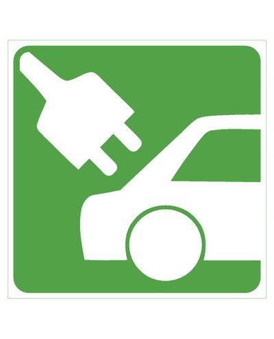 Electric car charging point, Sticker, 400x400 mm