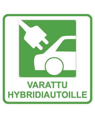 Reserved for hybrid cars, Sticker, 400x400 mm