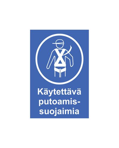 Wear fall protection equipment, Sticker, 200x300 mm