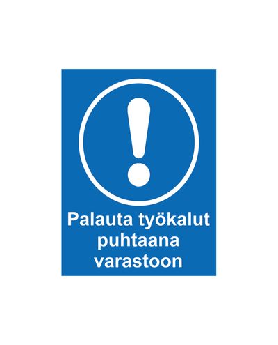 Return tools, Sticker, 200x300 mm