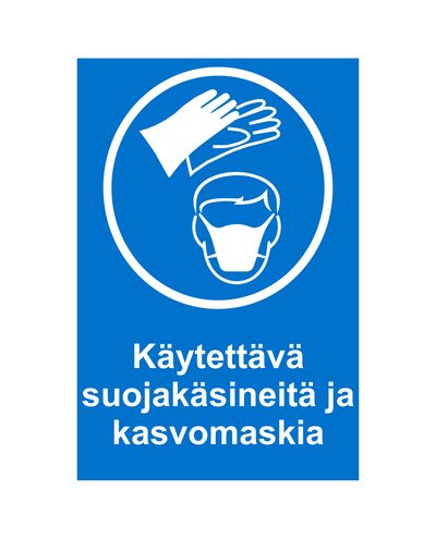 Wear protective gloves and face mask, Ibond, 200x300mm