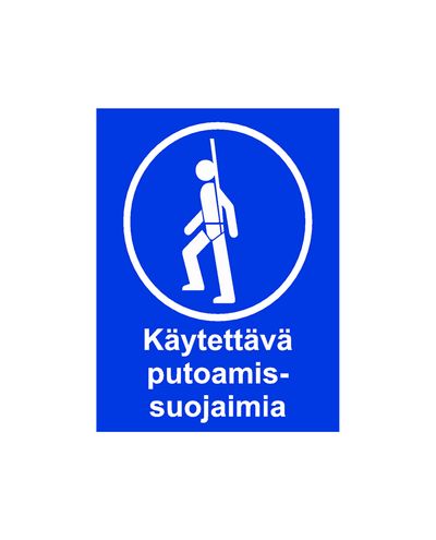 Wear fall protection equipment, Sticker, 200x300 mm