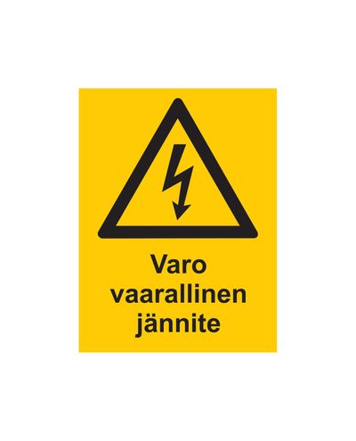 Beware of dangerous voltage, Sticker, 200x300 mm