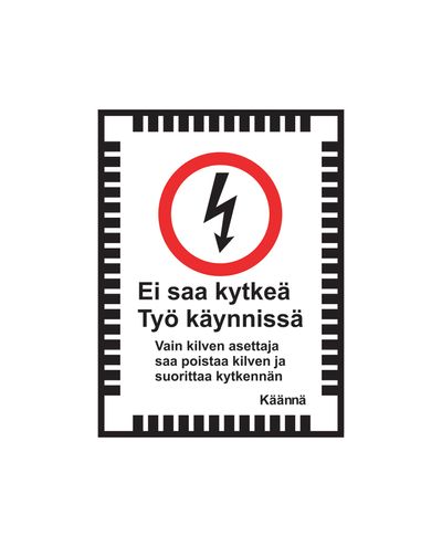 Do not connect while work is in progress, Sticker, 300x400 mm