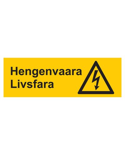 Life hazard livsfara, Sticker, 400x200 mm