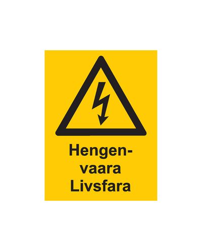 Life hazard livsfara, Sticker, 200x300 mm