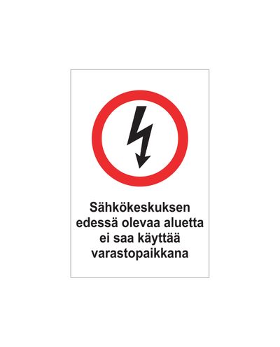 In front of the electrical panel, Sticker, 200x300 mm In front of the electrical panel, Sticker, 200x300 mm