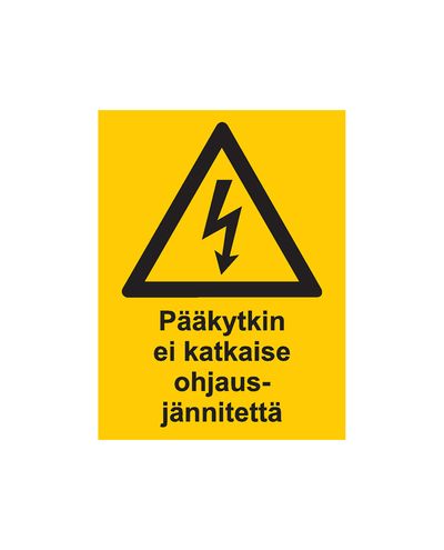 Main switch, Sticker, 200x300 mm