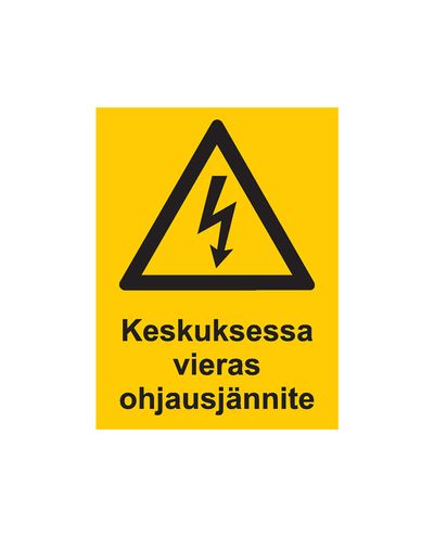 External control voltage in the control panel, Sticker, 200x300 mm External control voltage in the control panel, Sticker, 200x300 mm