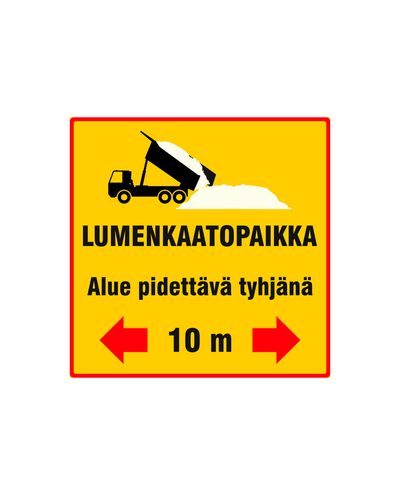 Snow dump area to be kept empty, Ibond, 400x400mm