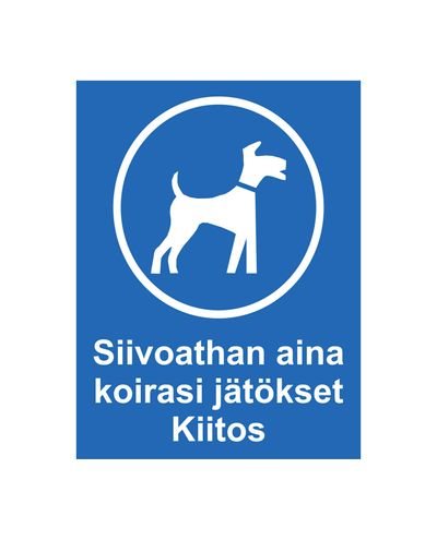 Please always clean up after your dog&#39;s waste, Ibond, 200x300mm