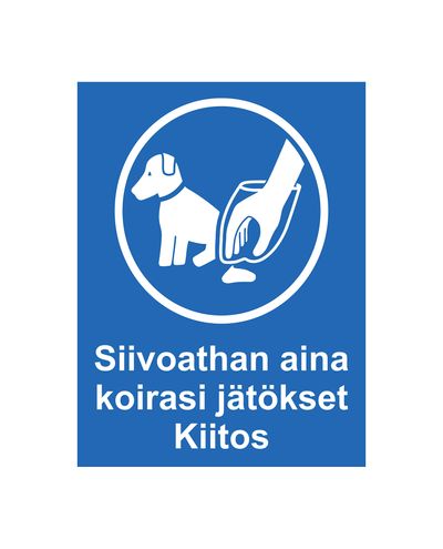 Please always clean up your dog&#39;s waste by hand, Ibond, 200x300mm
