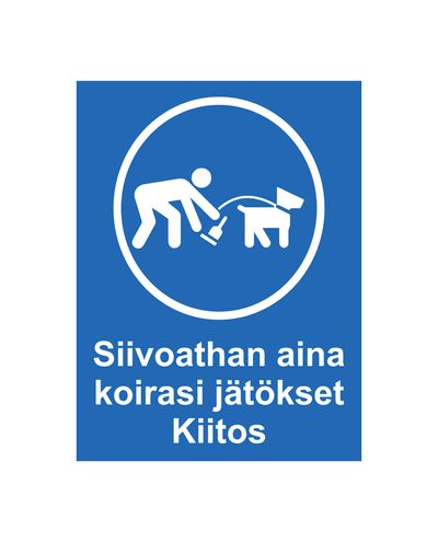 Please always clean up after your dog&#39;s waste, squat, Ibond, 200x300mm
