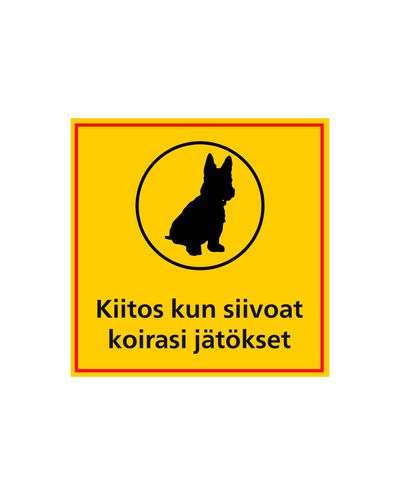 Thank you for cleaning up after your dog, Sticker, 200x200mm