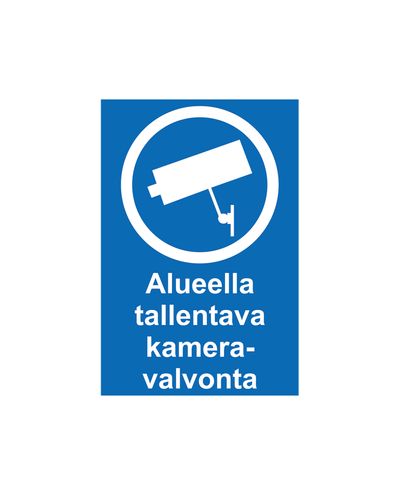 Area recording camera surveillance, Sticker, 200x300 mm