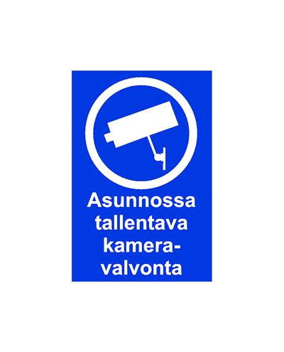 Camera surveillance recording in the apartment, Sticker, 200x300 mm