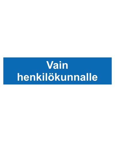 For staff only, Sticker, 400x100 mm