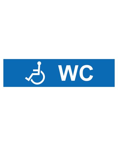 Disabled toilet, Sticker, 400x100 mm