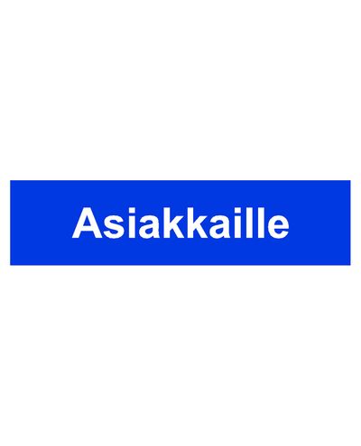 For customers, Sticker, 400x100 mm
