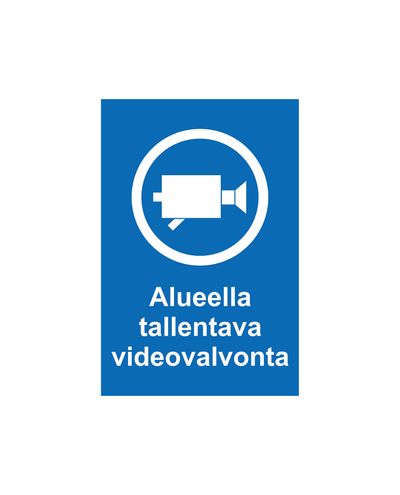 Video surveillance in the area, Sticker, 200x300 mm
