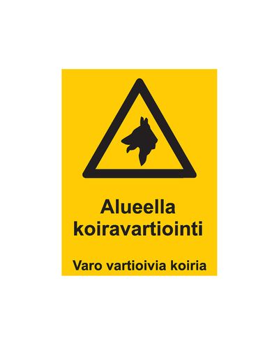 Dog guarding in the area, Sticker, 200x300 mm Dog guarding in the area, Sticker, 200x300 mm