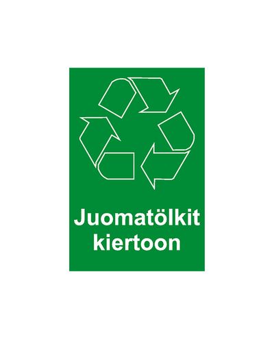 Beverage cans for recycling, Sticker, 200x300 mm