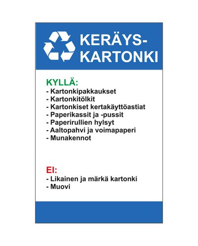 Collection cardboard instructions, Ibond, 200x300mm