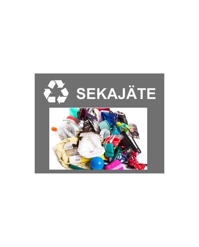 Mixed waste instructions, Ibond, 400x300mm Mixed waste instructions, Ibond, 400x300mm