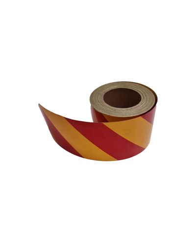 Reflective warning tape, red/yellow 100mm*45m