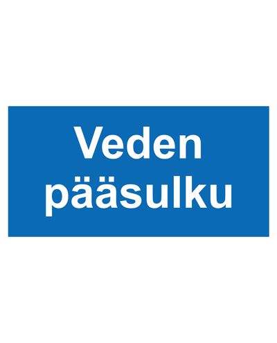 Water main shut-off, Sticker, 400x100 mm