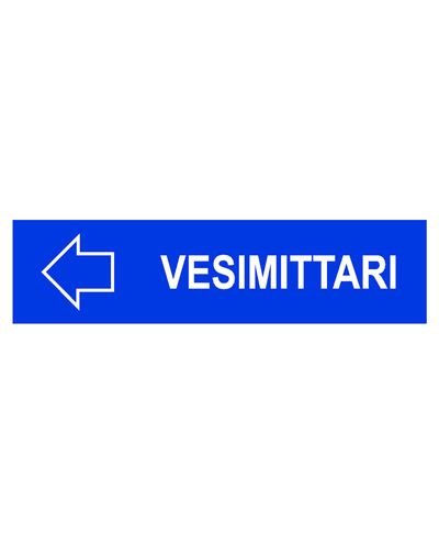 Water meter arrow left, Sticker, 400x100 mm