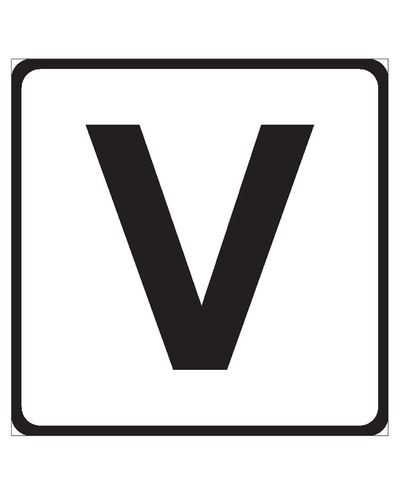 V, Sticker, 300x300 mm