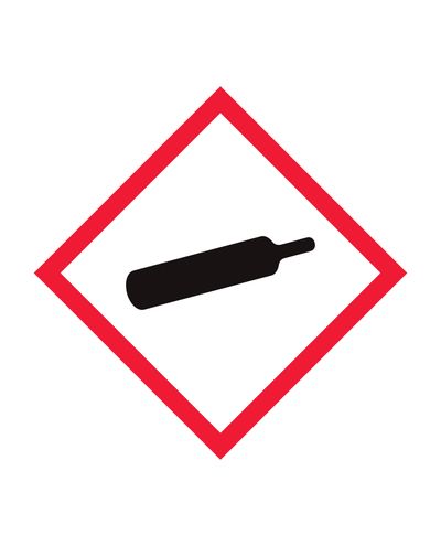 Gases under pressure, Sticker, 100x100 mm