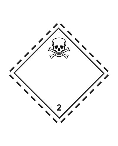 Class 2 Toxic substances, Sticker, 100x100 mm