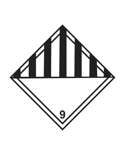 Class 9 Other dangerous goods, Sticker, 100x100 mm