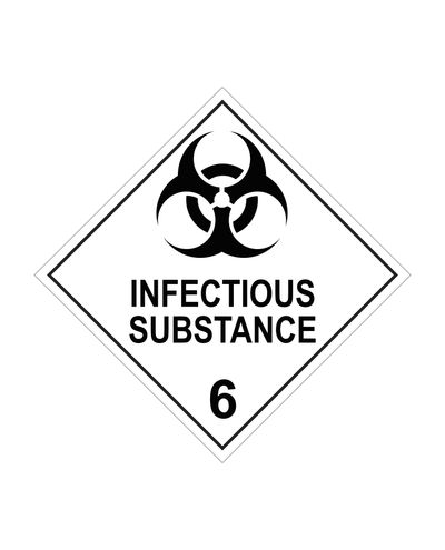 Class 6 Hazardous Substances, Sticker, 100x100 mm Class 6 Hazardous Substances, Sticker, 100x100 mm