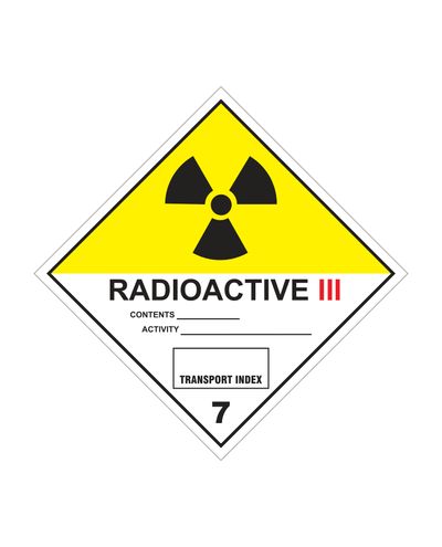 Class 7C Radioactive materials, Sticker, 100x100 mm