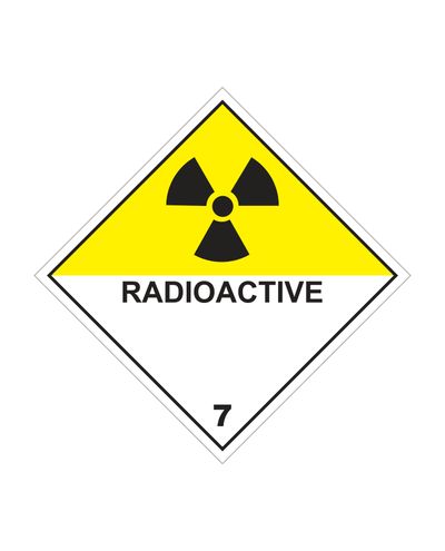 Class 7D Radioactive materials, Sticker, 100x100 mm