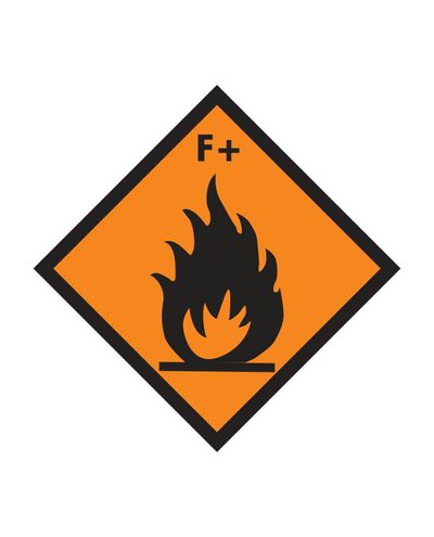Highly flammable, Sticker, 100x100 mm Highly flammable, Sticker, 100x100 mm
