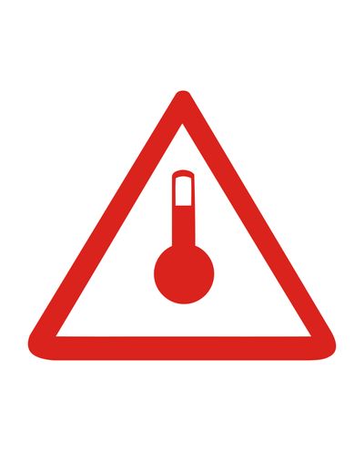Elevated temperature, Sticker, 100x100 mm Elevated temperature, Sticker, 100x100 mm